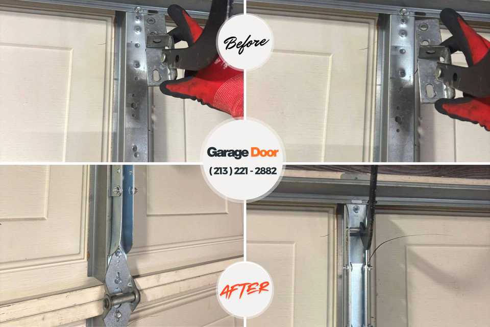 Before and after: garage door repair Village Green, NY